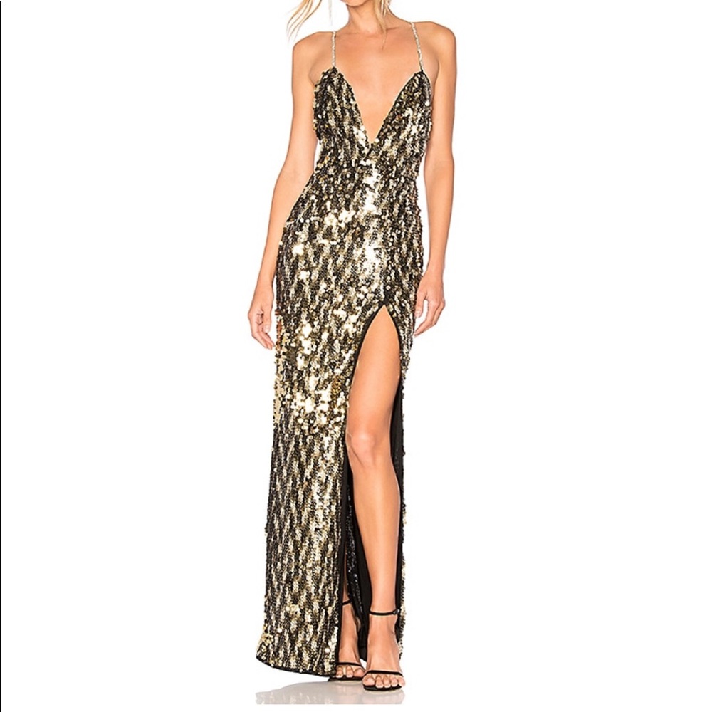 Michael Costello Backless Gown